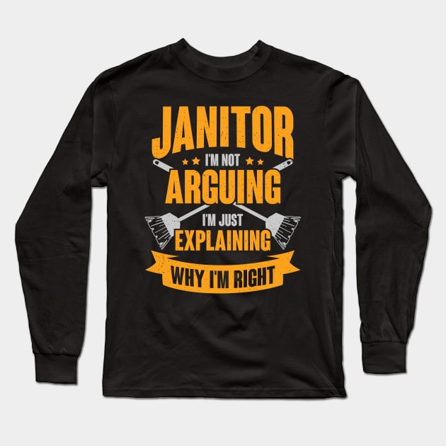 Funny Janitor Custodian Gift Long Sleeve T-Shirt by Dolde08